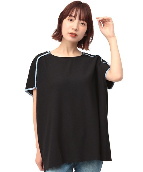 チチカカ（チチカカ）の「パイピング肩チロリー　プルオーバー（Tシャツ/カットソー・レディース・ブラック/ブラウン/オフホワイト・FREE）」の12枚目の写真