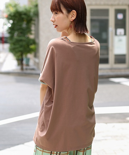 チチカカ（チチカカ）の「パイピング肩チロリー　プルオーバー（Tシャツ/カットソー・レディース・ブラック/ブラウン/オフホワイト・FREE）」の7枚目の写真