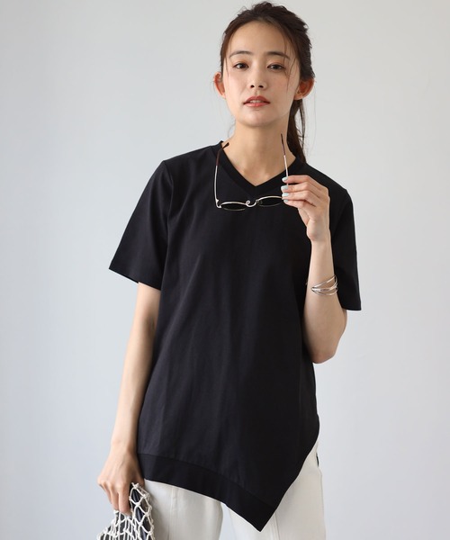 each(イーチ)の「イレギュラーTシャツ(Tシャツ/カットソー・レディース・ホワイト/ブラック/テラコッタ・MEDIUM)」の21枚目の写真