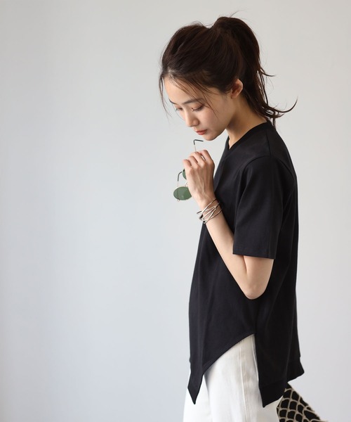 each(イーチ)の「イレギュラーTシャツ(Tシャツ/カットソー・レディース・ホワイト/ブラック/テラコッタ・MEDIUM)」の19枚目の写真