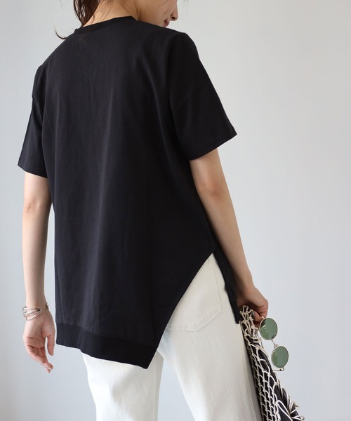 each(イーチ)の「イレギュラーTシャツ(Tシャツ/カットソー・レディース・ホワイト/ブラック/テラコッタ・MEDIUM)」の16枚目の写真
