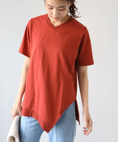 each(イーチ)の「イレギュラーTシャツ(Tシャツ/カットソー・レディース・ホワイト/ブラック/テラコッタ・MEDIUM)」の20枚目の写真