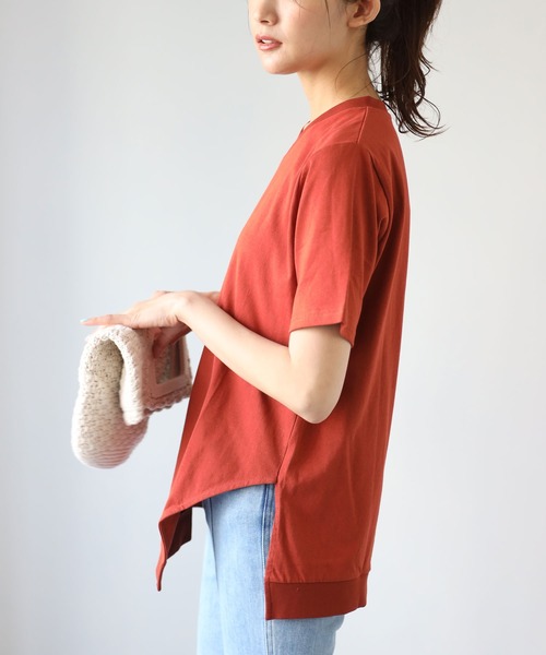 each(イーチ)の「イレギュラーTシャツ(Tシャツ/カットソー・レディース・ホワイト/ブラック/テラコッタ・MEDIUM)」の14枚目の写真