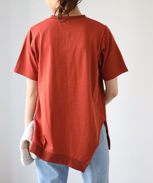 each(イーチ)の「イレギュラーTシャツ(Tシャツ/カットソー・レディース・ホワイト/ブラック/テラコッタ・MEDIUM)」の17枚目の写真