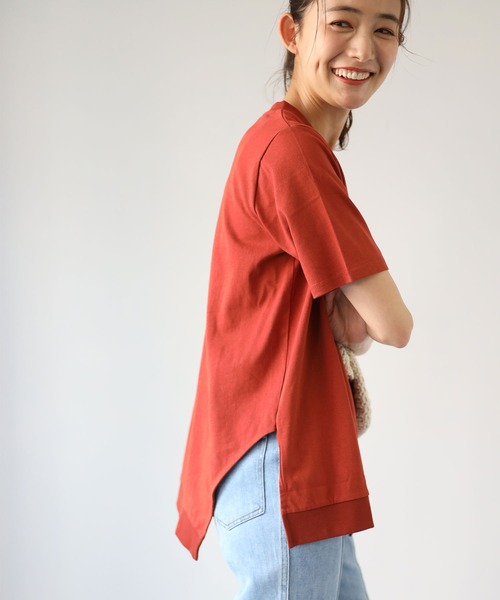 each(イーチ)の「イレギュラーTシャツ(Tシャツ/カットソー・レディース・ホワイト/ブラック/テラコッタ・MEDIUM)」の11枚目の写真