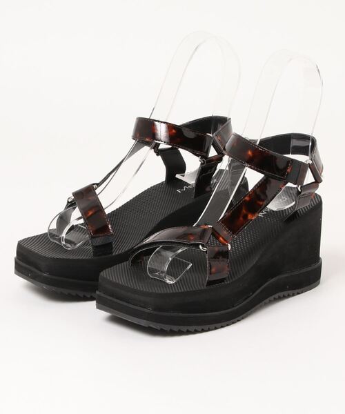 SUNNY ROOM（サニールーム）の「【厚底】スクエアトゥ　テープストラップスポーツサンダル　477（サンダル・レディース・ホワイト系その他/ブラック/ブラウン系その他・S/L/M/LL）」の3枚目の写真