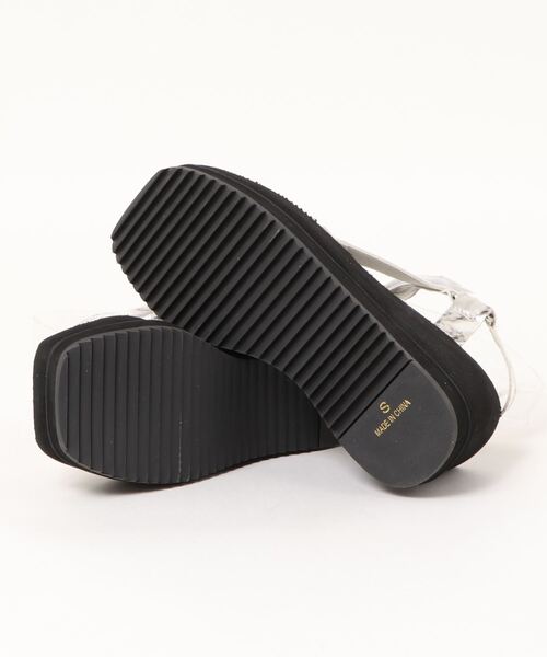 SUNNY ROOM（サニールーム）の「【厚底】スクエアトゥ　テープストラップスポーツサンダル　477（サンダル・レディース・ホワイト系その他/ブラック/ブラウン系その他・S/L/M/LL）」の5枚目の写真