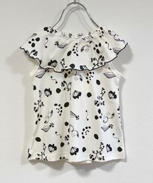 HOGAN RANCH WEAR | ソウガラフリルカラーノースリーブカットソー（80～150cm）(Tシャツ/カットソー)