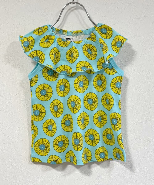 HOGAN RANCH WEAR（ホーガンランチウエア）の「ソウガラフリルカラーノースリーブカットソー（80～150cm）（Tシャツ/カットソー・キッズ・ベージュ/オフホワイト/ライトブルー・80/90/95/100/110/120/130/140/150）」の3枚目の写真