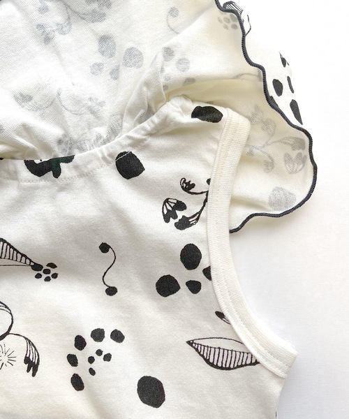 HOGAN RANCH WEAR（ホーガンランチウエア）の「ソウガラフリルカラーノースリーブカットソー（80～150cm）（Tシャツ/カットソー・キッズ・ベージュ/オフホワイト/ライトブルー・80/90/95/100/110/120/130/140/150）」の5枚目の写真