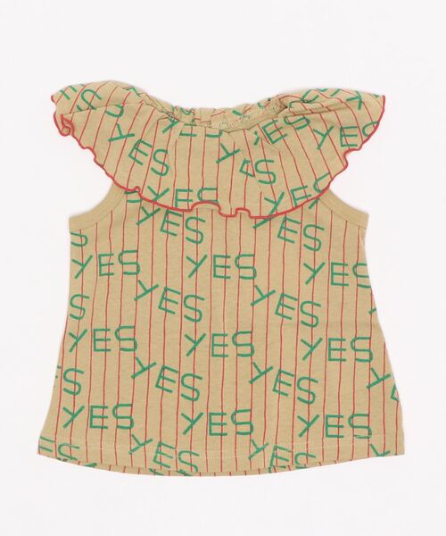 HOGAN RANCH WEAR（ホーガンランチウエア）の「ソウガラフリルカラーノースリーブカットソー（80～150cm）（Tシャツ/カットソー・キッズ・ベージュ/オフホワイト/ライトブルー・80/90/95/100/110/120/130/140/150）」の4枚目の写真