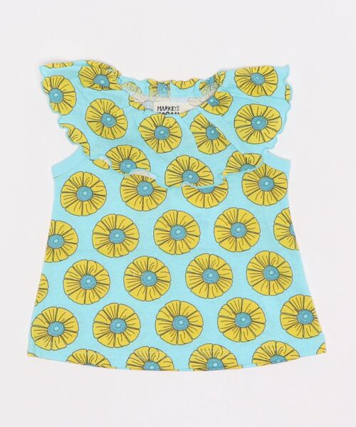 HOGAN RANCH WEAR（ホーガンランチウエア）の「ソウガラフリルカラーノースリーブカットソー（80～150cm）（Tシャツ/カットソー・キッズ・ベージュ/オフホワイト/ライトブルー・80/90/95/100/110/120/130/140/150）」の8枚目の写真