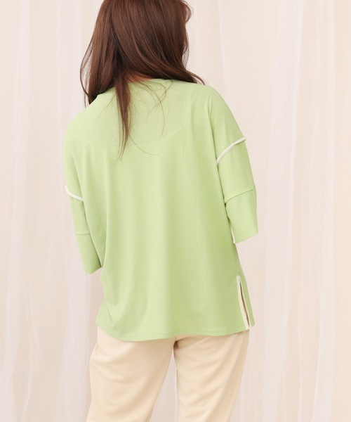 sakishimatokyo(サキシマトーキョー)の「【ZOZO限定】サキシマamp「配色メッシュパイピングデザイントップス」(Tシャツ/カットソー・レディース・グレー/ライトグリーン/オフホワイト/ダークグリーン/ブラック・FREE)」の22枚目の写真