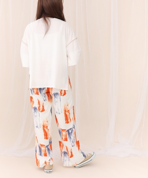 sakishimatokyo(サキシマトーキョー)の「【ZOZO限定】サキシマamp「配色メッシュパイピングデザイントップス」(Tシャツ/カットソー・レディース・グレー/ライトグリーン/オフホワイト/ダークグリーン/ブラック・FREE)」の18枚目の写真