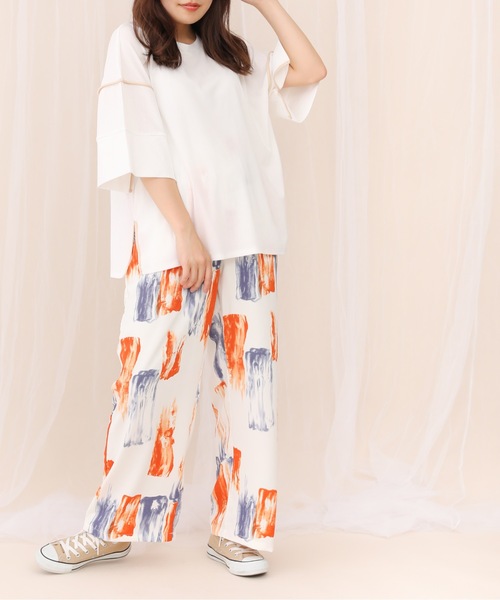 sakishimatokyo(サキシマトーキョー)の「【ZOZO限定】サキシマamp「配色メッシュパイピングデザイントップス」(Tシャツ/カットソー・レディース・グレー/ライトグリーン/オフホワイト/ダークグリーン/ブラック・FREE)」の9枚目の写真