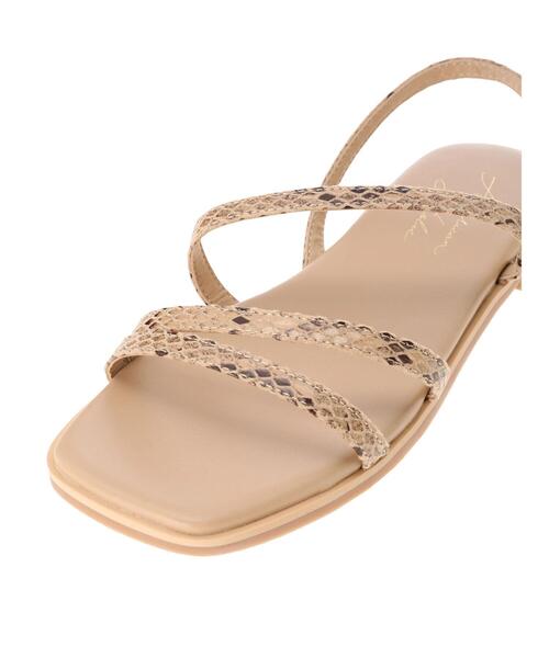 AMERICAN HOLIC（アメリカンホリック）の「ナローストラップサンダル（サンダル・レディース・ブラック/パイソン・M/L/S）」の7枚目の写真