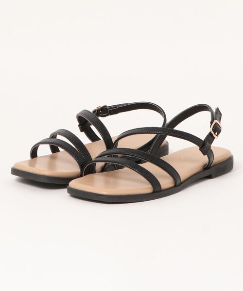 AMERICAN HOLIC（アメリカンホリック）の「ナローストラップサンダル（サンダル・レディース・ブラック/パイソン・M/L/S）」の4枚目の写真