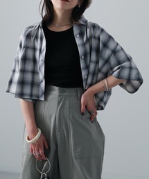 ap retro | ショート丈チェックシャツ【ZOZO限定アイテム】(シャツ/ブラウス)