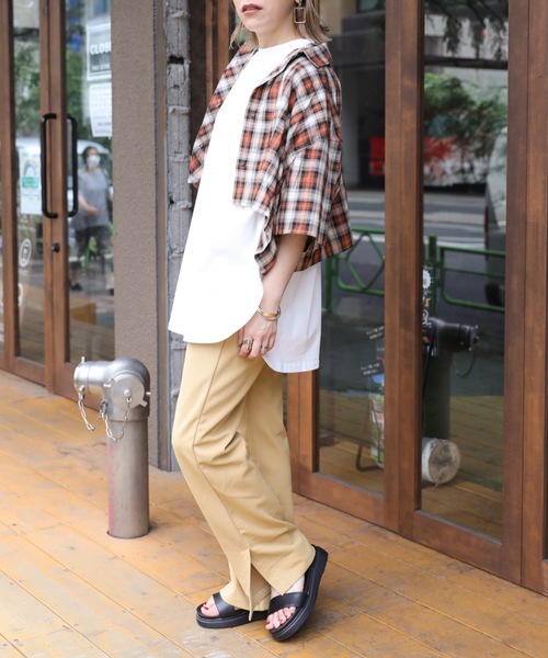 ap retro（アプレトロ）の「ショート丈チェックシャツ【ZOZO限定アイテム】（シャツ/ブラウス・レディース・A/B/D・FREE）」の18枚目の写真