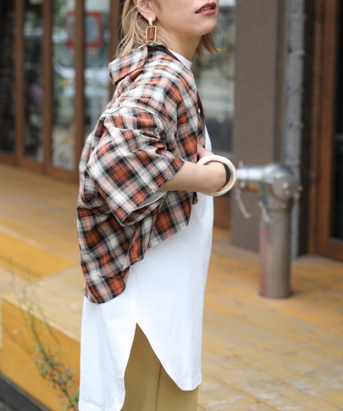 ap retro（アプレトロ）の「ショート丈チェックシャツ【ZOZO限定アイテム】（シャツ/ブラウス・レディース・A/B/D・FREE）」の17枚目の写真