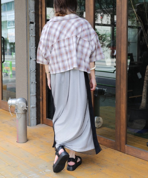 ap retro（アプレトロ）の「ショート丈チェックシャツ【ZOZO限定アイテム】（シャツ/ブラウス・レディース・A/B/D・FREE）」の22枚目の写真