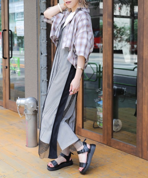 ap retro（アプレトロ）の「ショート丈チェックシャツ【ZOZO限定アイテム】（シャツ/ブラウス・レディース・A/B/D・FREE）」の21枚目の写真