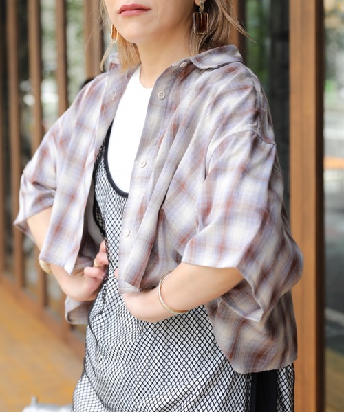 ap retro（アプレトロ）の「ショート丈チェックシャツ【ZOZO限定アイテム】（シャツ/ブラウス・レディース・A/B/D・FREE）」の20枚目の写真