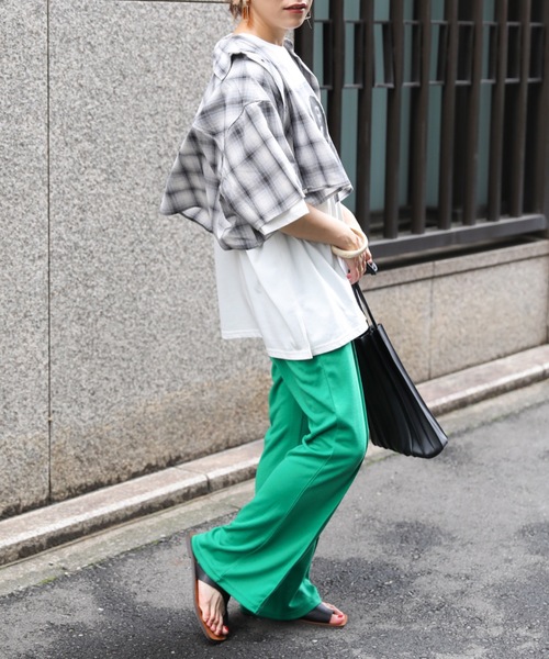 ap retro（アプレトロ）の「ショート丈チェックシャツ【ZOZO限定アイテム】（シャツ/ブラウス・レディース・A/B/D・FREE）」の8枚目の写真