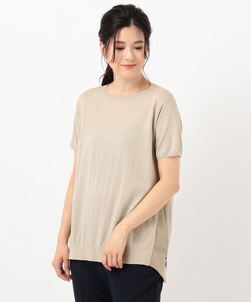 J.PRESS Ladies(J.プレス レディス)の「【洗える】レーヨンストレッチ レイヤードニット(ニット/セーター・レディース・ネイビー系/ベージュ系・SMALL)」の7枚目の写真