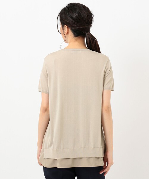 J.PRESS Ladies(J.プレス レディス)の「【洗える】レーヨンストレッチ レイヤードニット(ニット/セーター・レディース・ネイビー系/ベージュ系・SMALL)」の12枚目の写真