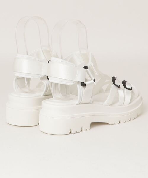 WEGO（ウィゴー）の「WEGO/テープデザインサンダル（サンダル・レディース・ブラック/ホワイト・MEDIUM/LARGE）」の14枚目の写真