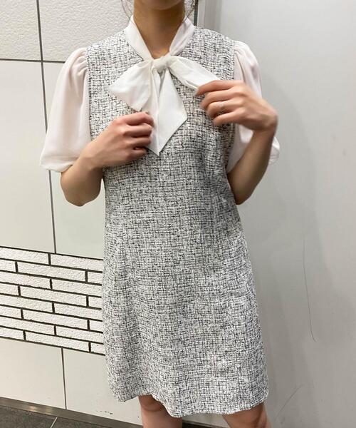 セール ツイードボウタイ ワンピース ワンピース Ingni イング のファッション通販 Zozotown