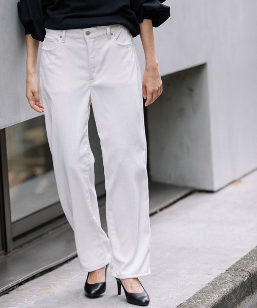 Munich（ミューニック）の「ストレッチコーデュロイ　ボーイフレンドワイドパンツ(セットアップ可)（その他パンツ・レディース・ベージュ/アイボリー/ダークグレー/グレイッシュブルー・S/M/XS/XXS）」の2枚目の写真