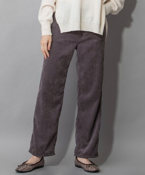 Munich（ミューニック）の「ストレッチコーデュロイ　ボーイフレンドワイドパンツ(セットアップ可)（その他パンツ・レディース・ベージュ/アイボリー/ダークグレー/グレイッシュブルー・S/M/XS/XXS）」の20枚目の写真