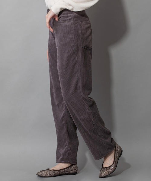 Munich（ミューニック）の「ストレッチコーデュロイ　ボーイフレンドワイドパンツ(セットアップ可)（その他パンツ・レディース・ベージュ/アイボリー/ダークグレー/グレイッシュブルー・S/M/XS/XXS）」の22枚目の写真