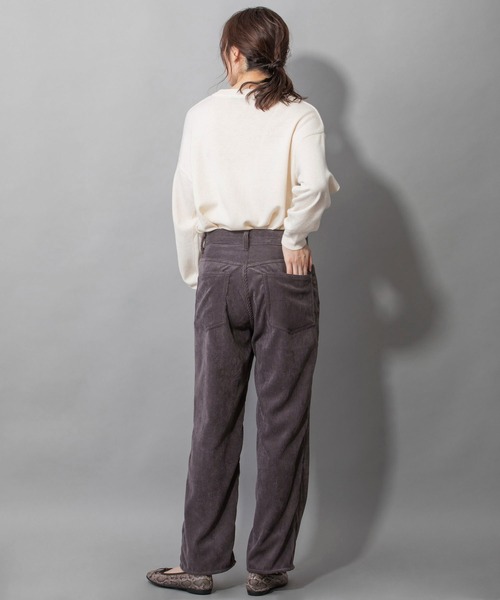 Munich（ミューニック）の「ストレッチコーデュロイ　ボーイフレンドワイドパンツ(セットアップ可)（その他パンツ・レディース・ベージュ/アイボリー/ダークグレー/グレイッシュブルー・S/M/XS/XXS）」の19枚目の写真