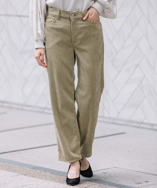 Munich（ミューニック）の「ストレッチコーデュロイ　ボーイフレンドワイドパンツ(セットアップ可)（その他パンツ・レディース・ベージュ/アイボリー/ダークグレー/グレイッシュブルー・S/M/XS/XXS）」の13枚目の写真