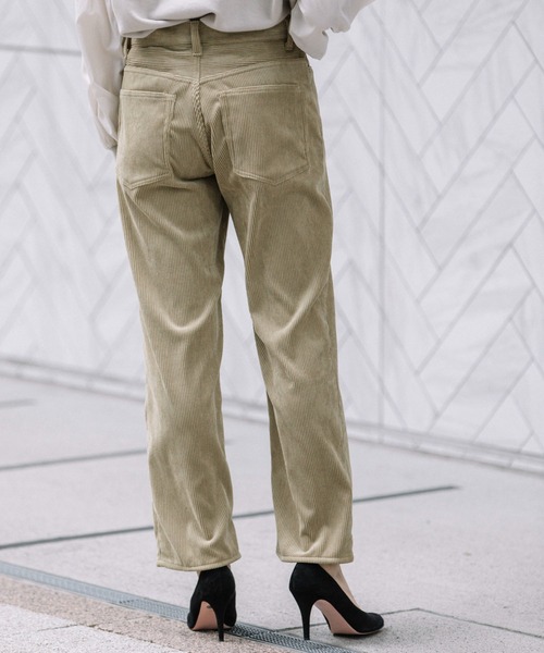 Munich（ミューニック）の「ストレッチコーデュロイ　ボーイフレンドワイドパンツ(セットアップ可)（その他パンツ・レディース・ベージュ/アイボリー/ダークグレー/グレイッシュブルー・S/M/XS/XXS）」の15枚目の写真