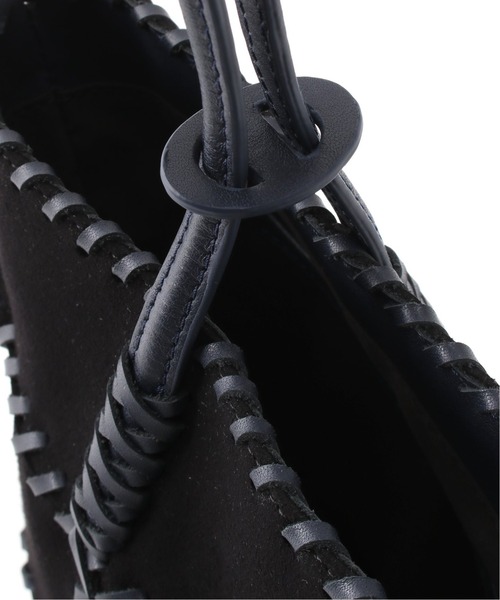 SLOBE IENA（スローブイエナ）の「【JAMIRAY/ジャミレイ】コードパッチフバケットハンドバッグ◆（ハンドバッグ・レディース・ブラック/ナチュラル・FREE）」の8枚目の写真