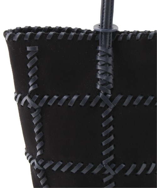 SLOBE IENA（スローブイエナ）の「【JAMIRAY/ジャミレイ】コードパッチフバケットハンドバッグ◆（ハンドバッグ・レディース・ブラック/ナチュラル・FREE）」の9枚目の写真