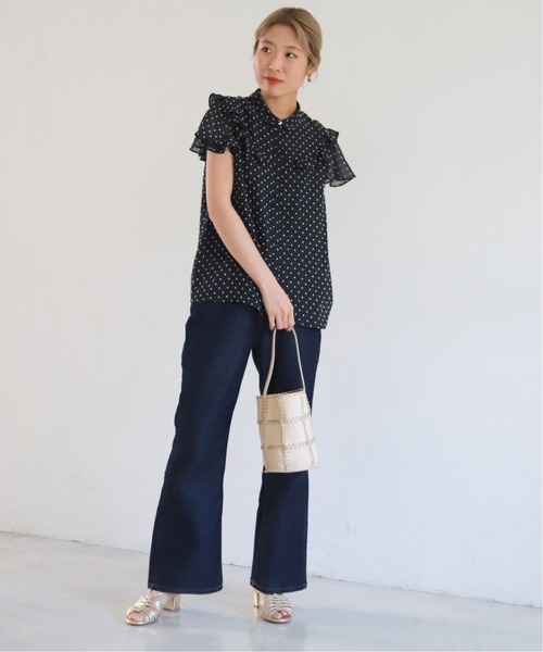 SLOBE IENA（スローブイエナ）の「【JAMIRAY/ジャミレイ】コードパッチフバケットハンドバッグ◆（ハンドバッグ・レディース・ブラック/ナチュラル・FREE）」の17枚目の写真