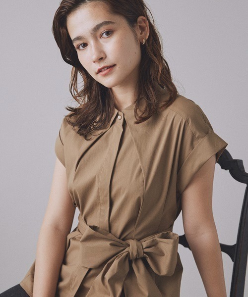 「LILY BROWN」 ノースリーブブラウス FREE ブラウン レディース Lily Brown - LILYBROWN リリーブラウン ノースリーブブラウスの