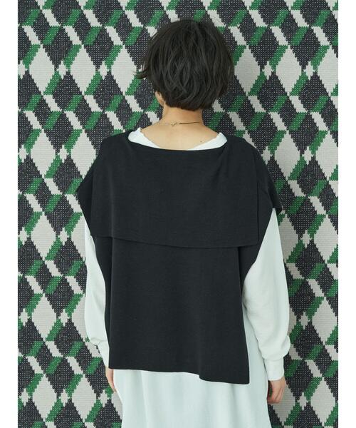 YECCA VECCA(イェッカヴェッカ)の「セーラーカラーニットベスト *(ニット/セーター・レディース・アイボリー/キャメル/グリーン/ブラック・FREE)」の12枚目の写真