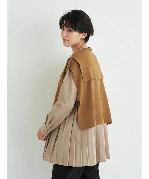 YECCA VECCA(イェッカヴェッカ)の「セーラーカラーニットベスト *(ニット/セーター・レディース・アイボリー/キャメル/グリーン/ブラック・FREE)」の21枚目の写真