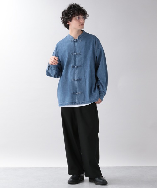 RAGEBLUE(レイジブルー)の「デニムチャイナシャツ/957066(シャツ/ブラウス・メンズ・ネイビー/ブルー・MEDIUM/LARGE)」の11枚目の写真