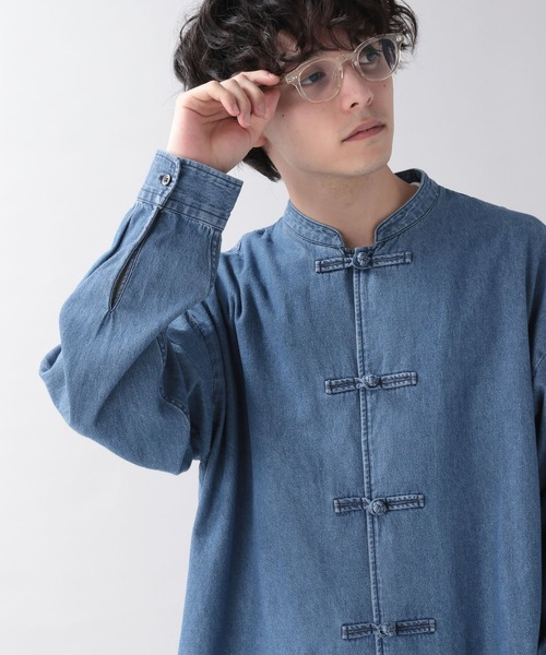 RAGEBLUE(レイジブルー)の「デニムチャイナシャツ/957066(シャツ/ブラウス・メンズ・ネイビー/ブルー・MEDIUM/LARGE)」の13枚目の写真