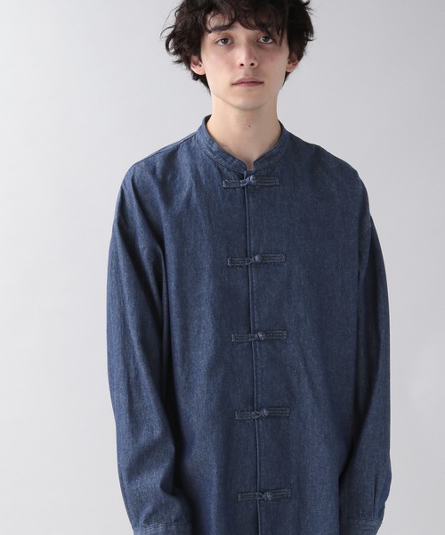 RAGEBLUE(レイジブルー)の「デニムチャイナシャツ/957066(シャツ/ブラウス・メンズ・ネイビー/ブルー・MEDIUM/LARGE)」の4枚目の写真
