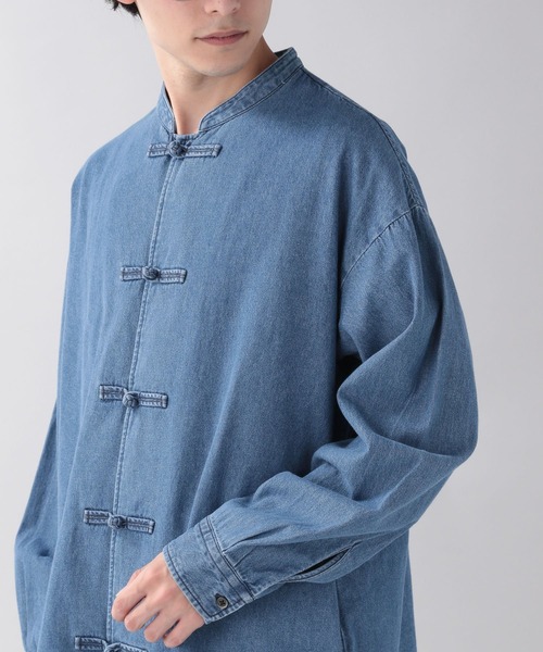 RAGEBLUE(レイジブルー)の「デニムチャイナシャツ/957066(シャツ/ブラウス・メンズ・ネイビー/ブルー・MEDIUM/LARGE)」の10枚目の写真