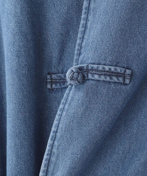 RAGEBLUE(レイジブルー)の「デニムチャイナシャツ/957066(シャツ/ブラウス・メンズ・ネイビー/ブルー・MEDIUM/LARGE)」の5枚目の写真
