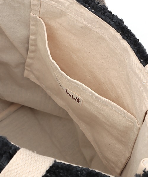 チチカカ(チチカカ)の「ボアマクラメバッグ(トートバッグ・レディース・チャコールグレー/ナチュラル・FREE)」の17枚目の写真